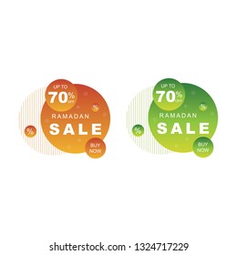 Ramadan sale banner,discount and best offer tag, label or sticker set on occasion of Ramadan Kareem and Eid