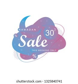 Ramadan sale banner,discount and best offer tag, label or sticker set on occasion of Ramadan Kareem and Eid