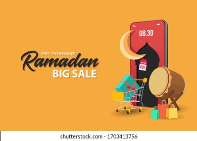 Ramadan sale banners set,discount and best offer tag, label or sticker set on occasion of Ramadan Kareem and Eid Mubarak, vector illustration
