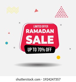 Ramadan sale banners set,discount and best offer tag, label or sticker set on occasion of Ramadan Kareem