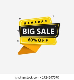 Ramadan sale banners set,discount and best offer tag, label or sticker set on occasion of Ramadan Kareem