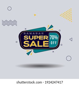 Ramadan sale banners set,discount and best offer tag, label or sticker set on occasion of Ramadan Kareem