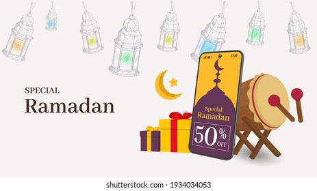 Ramadan sale banners set,discount and best offer tag, label or sticker set on occasion of Ramadan Kareem and Eid Mubarak, vector illustration