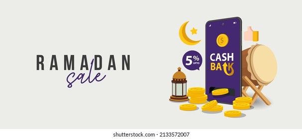 Special Ramadan Banners On Mobile Phone Stock Vector (Royalty Free ...