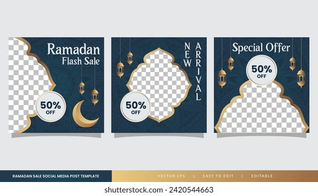 Ramadan Sale creative social media post template collection