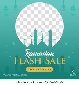 Ramadan Sale creative vector social media post template collection. Ramadan Sale Modern social media post feed. Perfect for social media post.