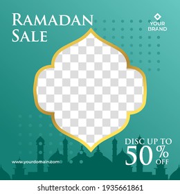 Ramadan Sale creative vector social media post template collection. Ramadan Sale Modern social media post feed. Perfect for social media post.