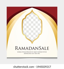 Ramadan Sale creative vector social media post template collection. Ramadan Sale Modern social media post feed. Perfect for social media post.