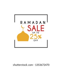 Ramadan sale design template. Vector illustration