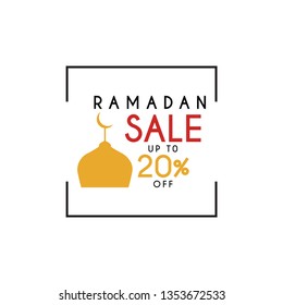 Ramadan sale design template. Vector illustration