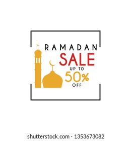 Ramadan sale design template. Vector illustration