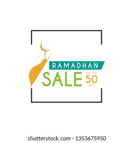 Ramadan sale design template. Vector illustration