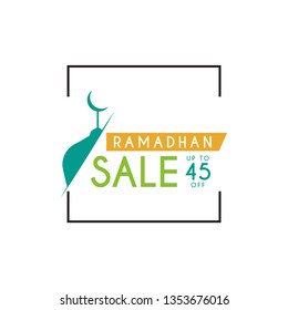 Ramadan sale design template. Vector illustration
