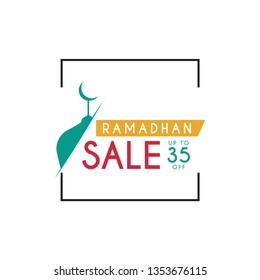 Ramadan sale design template. Vector illustration