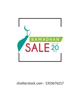 Ramadan sale design template. Vector illustration