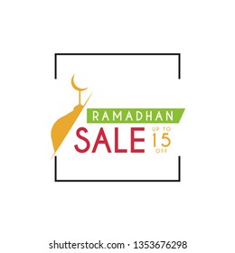 Ramadan sale design template. Vector illustration