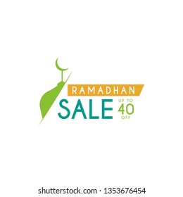 Ramadan sale design template. Vector illustration