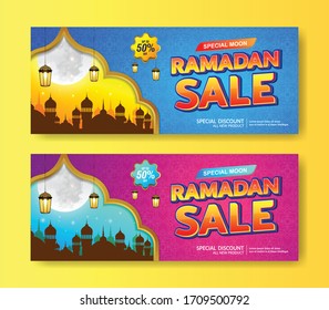 Ramadan Sale-Rabattbanner. Promotion-Muster