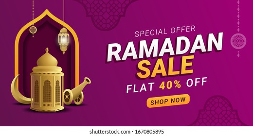 Ramadan Sale Discount Banner Template Promotion Design For Business