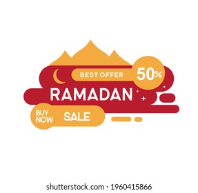 Ramadan sale discount banner template promotion design for business.