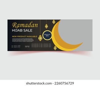 Ramadan sale discount banner template