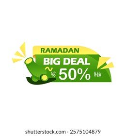 Ramadan sale emblem with lantern great for card poster and banner 