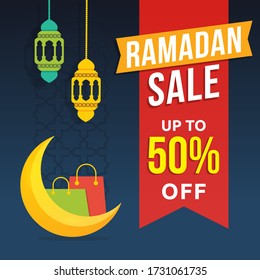 ramadan sale flyer vector graphic for any business