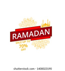 Ramadan sale illustration concept design. Religion muslim celebration party. Special offer ramadan. EPS10