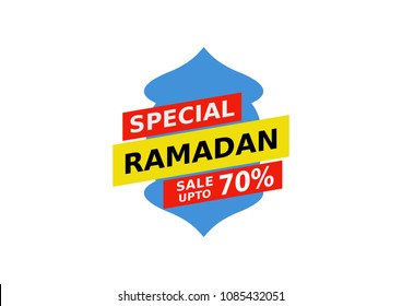 ramadan sale illustration for islamic celebration with mosque. muslim decoration modern design.ads pop up banner