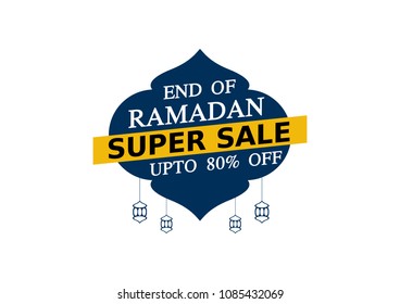 ramadan sale illustration for islamic celebration. muslim decoration modern design