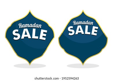 Ramadan Sale Label with islamic ornament vector illustration