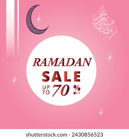 ramadan Sale Label-poster on black-red and green Shape.
 Discount Tag - EPS 10 Vector design ready to print