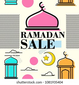 ramadan sale memphis style web banner