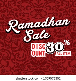Ramadan sale offer banner design, Promotion poster, voucher, discount, label, greeting card of Ramadan Kareem, modern design background illustration