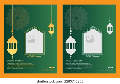 Ramadan sale social media and marketing post. Social media banner template. Ramadan social media poster . Iftar mean is breakfasting and arabic text mean is ramadan. social media template with islamic