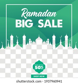 Ramadan Sale social media post template collection. Ramadan Big Sale Modern social media post feed. Perfect for social media post.