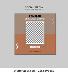 Ramadan sale social media post template banners ad. Editable vector illustration.