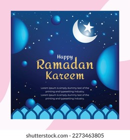 Ramadan sale social media post template, Ramadan Kareem big sale post, and story banner