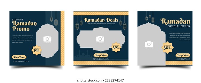 Ramadan sale social media post template design collection