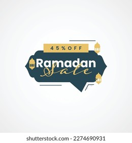 Ramadan verkauft Sonderrabatt bis zu 45 % Tag Etikettendesign