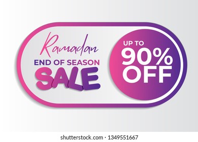 Ramadan Sale style Design Vector. Suitable for Greeting Card, Poster and Banner - Vector