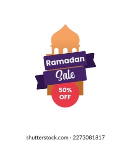 Ramadan sale tag label special discount up to 50%