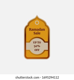 Ramadan sale tag vector template