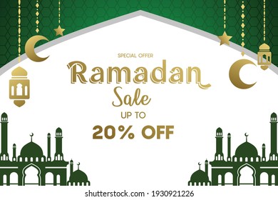 ramadan sale template with ornament