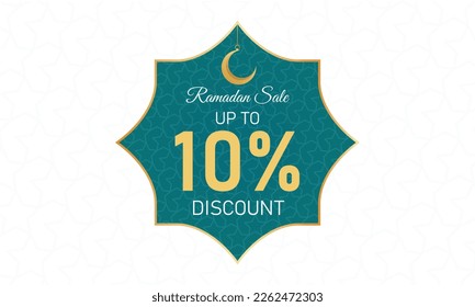 plantilla de venta de ramadán hasta un 10% fuera del vector, venta de ramadán hasta un 10% fuera de la ilustración del vector, vector de descuento de ramadán, tipografía de venta de ramadán