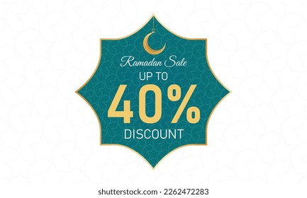 ramadan sale template upto 40% off vector, ramadan sale up to 40% off vector illustration, ramadan discount vector, ramadhan sale typography