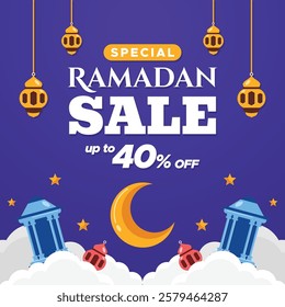 Ramadan sale template vector design