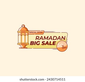 ramadan sale vector big sale theme. vector illustration. Ramadan event. Can be used for bazaars, Islamic markets, and selling Islamic products