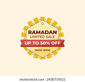 ramadan sale vector with flat design concept. vector illustration. Ramadan Kareem. Can be used for Ramadan events, bazaars and Islamic markets