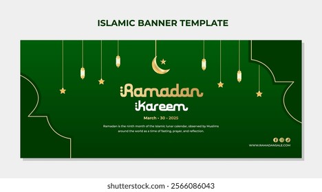 Ramadan sale web banner template promotion design for business and social media template
